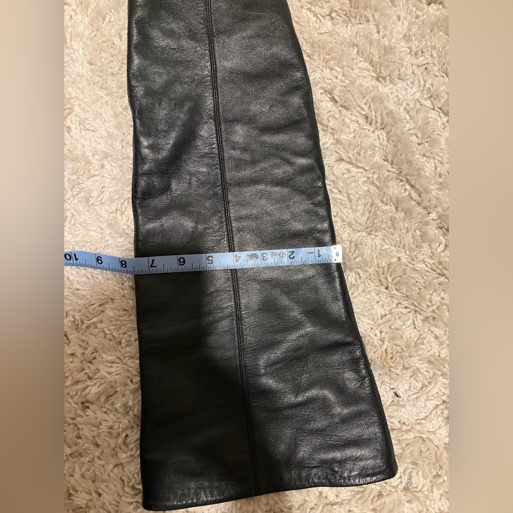Zara Black Over-the-Knee Wedge Boots size 38 - Picture 9 of 9